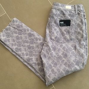 NWT PAIGE Hoxton Slim High Rise Slim Leg Snake Print Pant